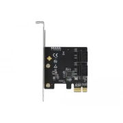 Карта Delock, PCI Express x1 към 4 port SATA, Low Profile
