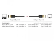 Кабел Delock  DisplayPort мъжко - DisplayPort мъжко, 2.0м, 8K