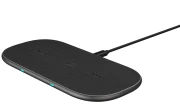Безжично зарядно RAPOO XC260, Qi, Двойно, 5W/7.5W/10W, Черен