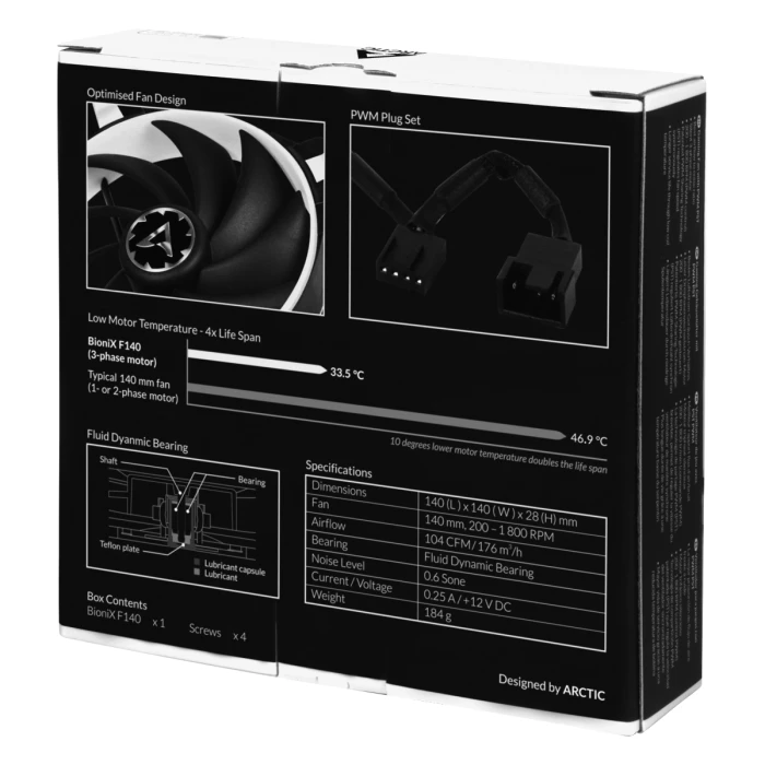 ARCTIC BioniX F140 Black/White