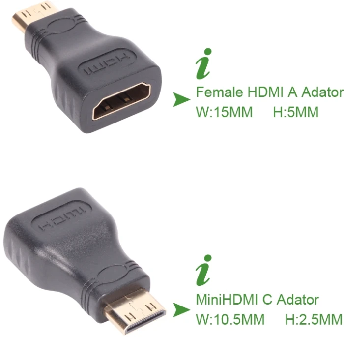 VCom Преходник Mini HDMI > HDMI