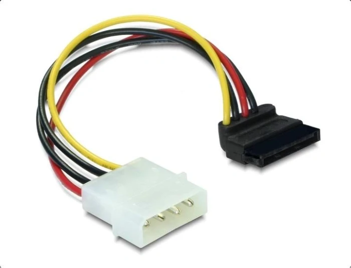 DeLock SATA Power 90° > Molex - 0.15m