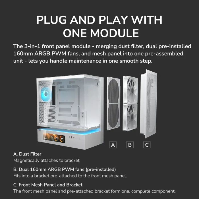 COUGAR CFV235 Mesh Vision LCD White