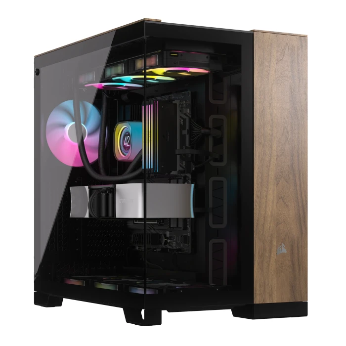 CORSAIR 6500X Black/Walnut Wood