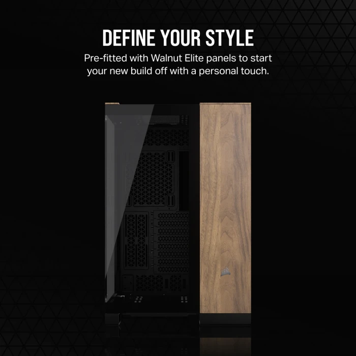 CORSAIR 6500X Black/Walnut Wood