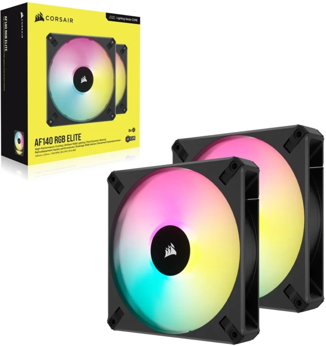 CORSAIR iCUE AF140 RGB ELITE Black 2in1
