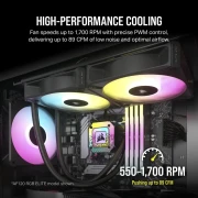 CORSAIR iCUE AF140 RGB ELITE Black 2in1