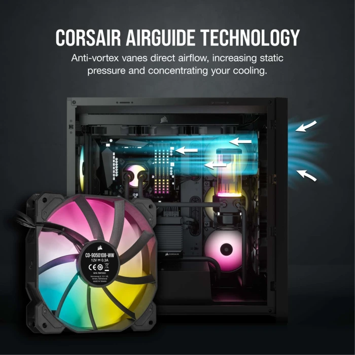 CORSAIR iCUE SP120 RGB ELITE Black 3in1