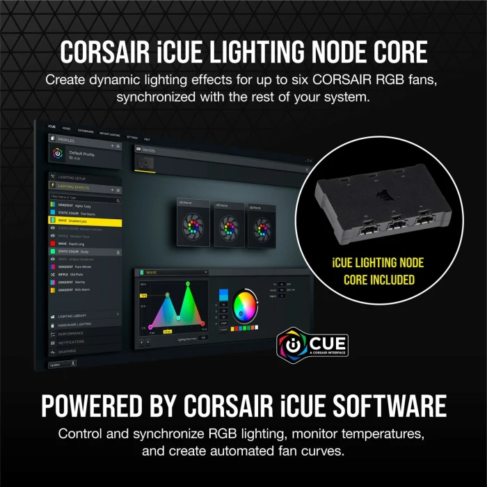 CORSAIR iCUE SP120 RGB ELITE Black 3in1