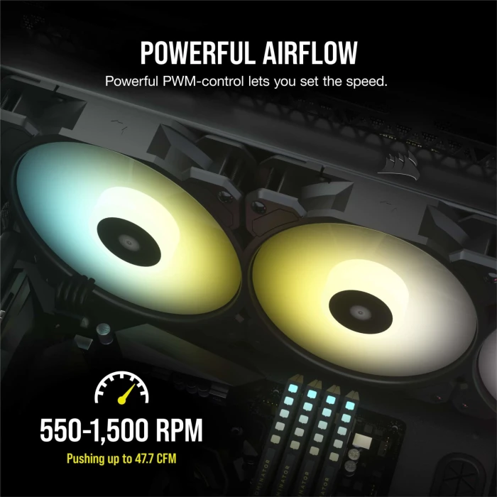 CORSAIR iCUE SP120 RGB ELITE Black 3in1