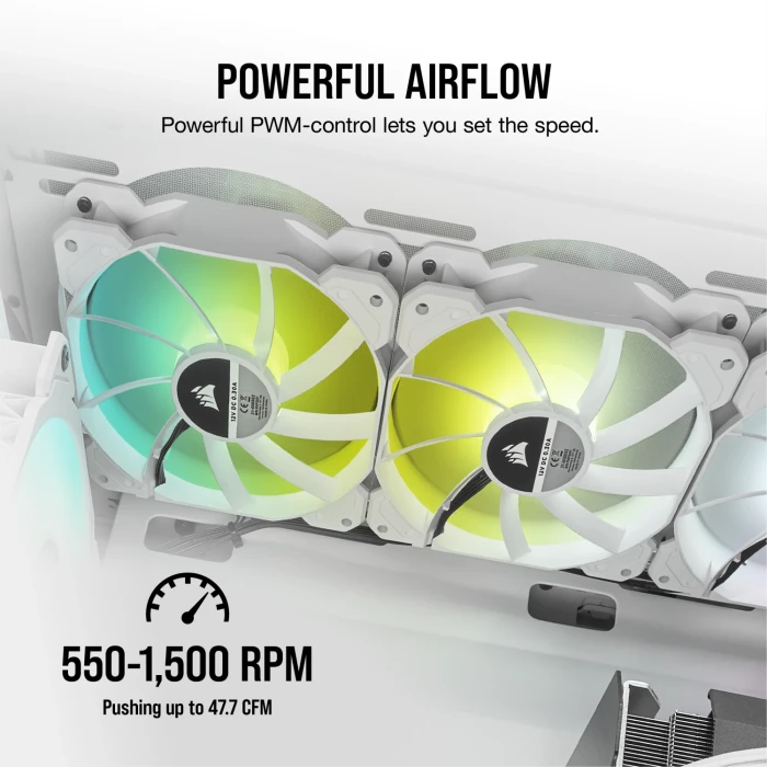 CORSAIR iCUE SP120 RGB ELITE White 3in1