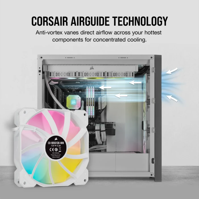 CORSAIR iCUE SP120 RGB ELITE White 3in1