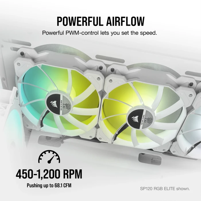 CORSAIR iCUE SP140 RGB ELITE White 2in1