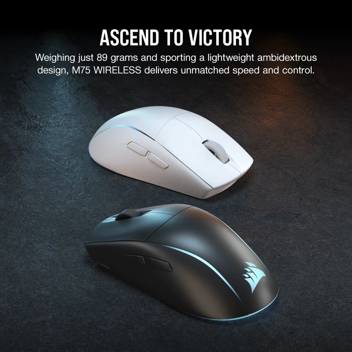 CORSAIR M75 WIRELESS Lightweight White