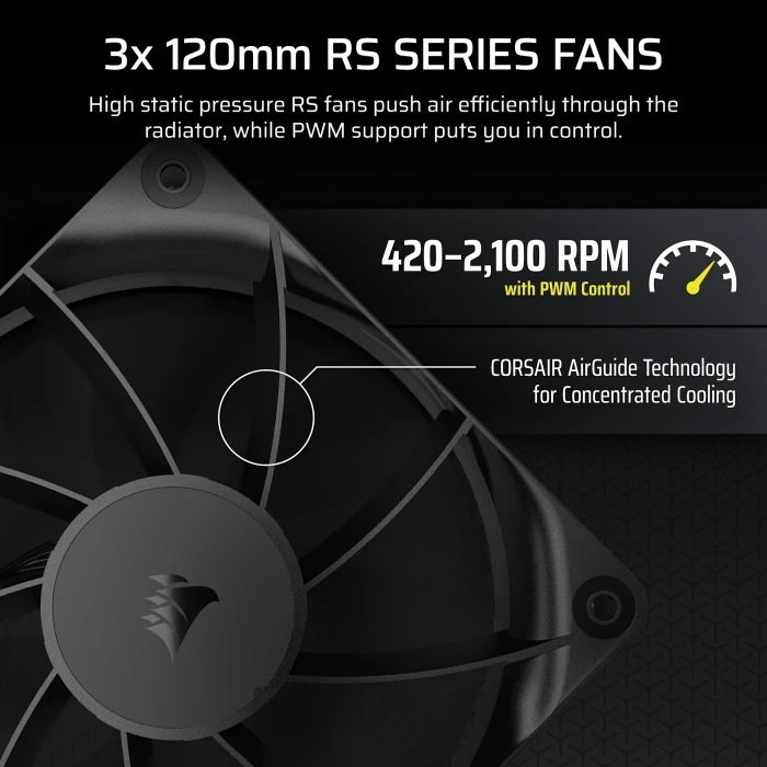 CORSAIR NAUTILUS 360 RS LCD Black