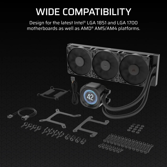 CORSAIR NAUTILUS 360 RS LCD Black