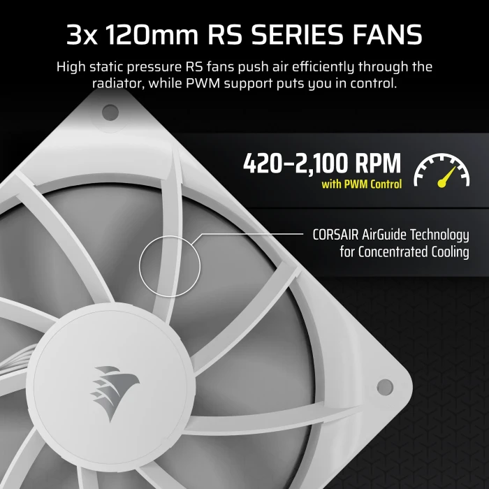 CORSAIR NAUTILUS 360 RS LCD White