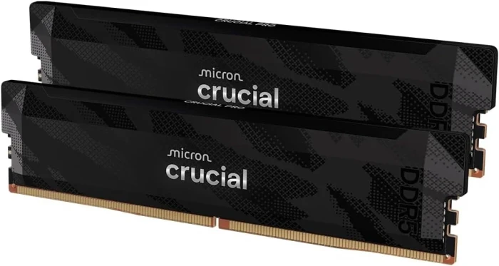 32GB (2x16) DDR5-6000 CL36 Crucial Pro OC Black