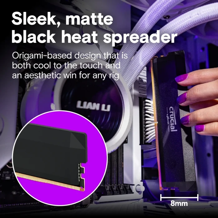 32GB (2x16) DDR5-6000 CL36 Crucial Pro OC Black