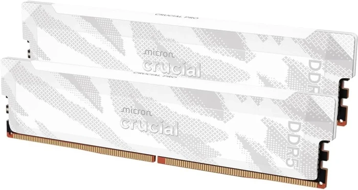 32GB (2x16) DDR5-6400 CL32 Crucial Pro OC White