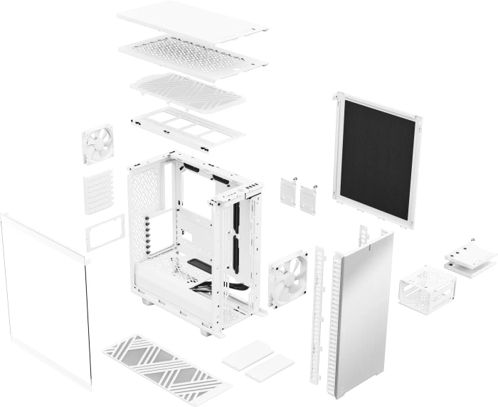 FRACTAL DESIGN Define 7 Compact White TG Clear Tint