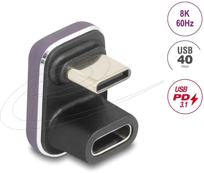 Delock Адаптер USB4-C 180° 240W 8K