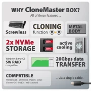 Dual M.2 NVMe CLONE MASTER 20Gbps