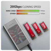 Dual M.2 NVMe CLONE MASTER 20Gbps