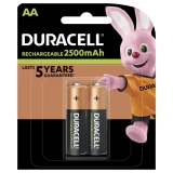 Акумулаторна батерия DURACELL R6 AA, 2500mAh NiMH, 1.2V, 2 бр. в опаковка