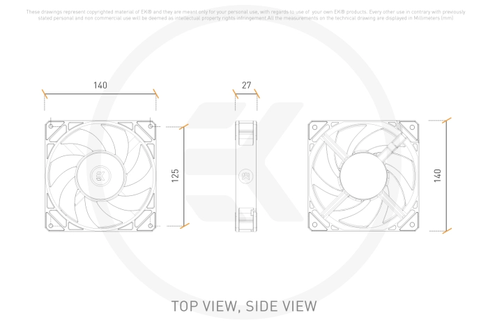 EKWB EK-Loop Fan FPT 140 - Black