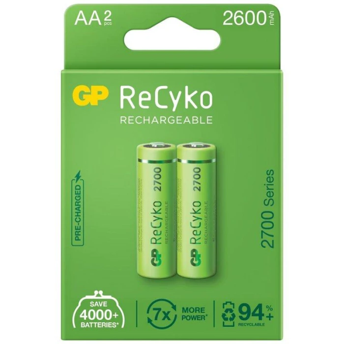 Акумулаторна Батерия GP  R6 AA 2700mAh NiMH 2 бр. 270AAHCE-EB2  GP