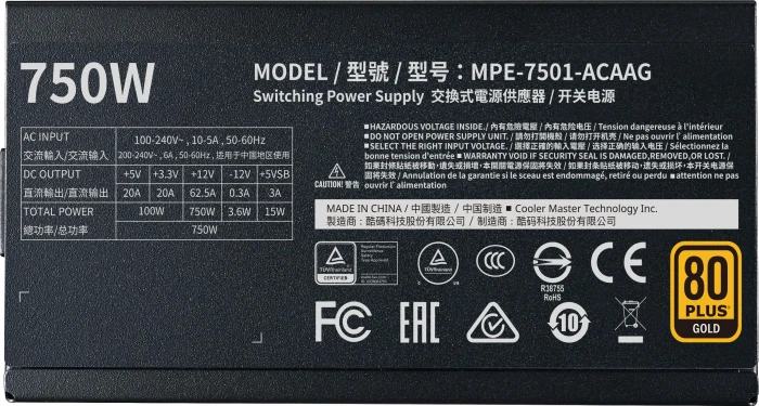 Cooler Master MWE V2 Gold 750W