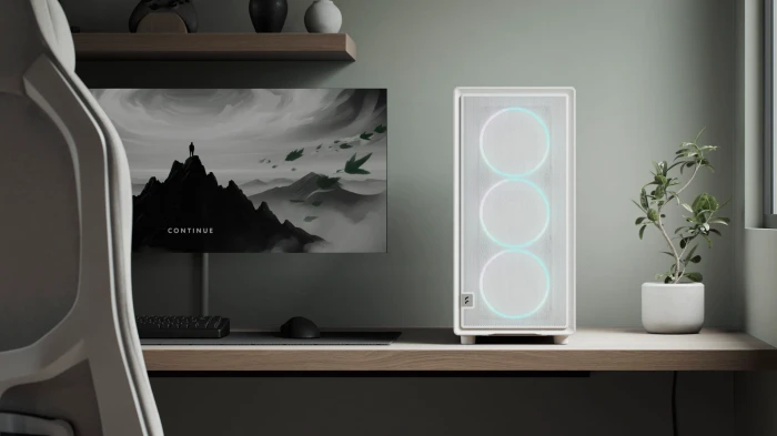 FRACTAL Epoch XL White TG RGB Clear