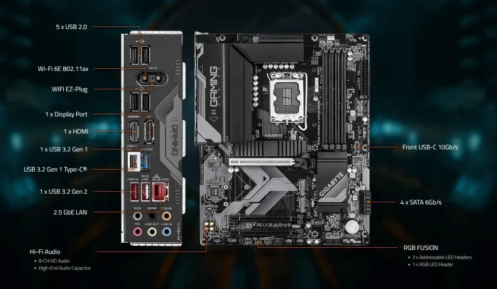 GIGABYTE B760 GAMING X WIFI6E GEN5