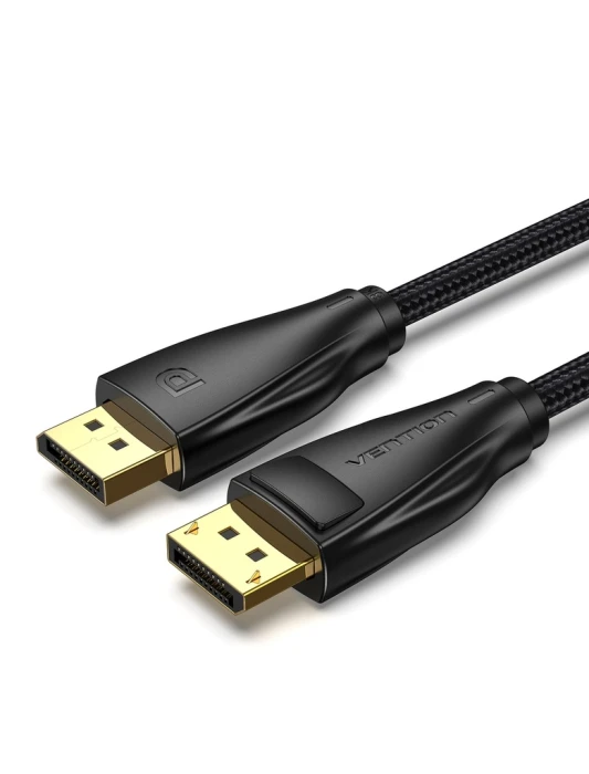 Vention кабел Display Port 1.4 DP M / M 8K 1m - Cotton Braided, Black - HCCBF