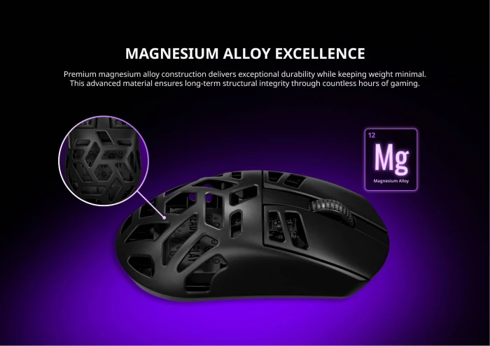 LORGAR MSE90W Magnesium 4K Grey