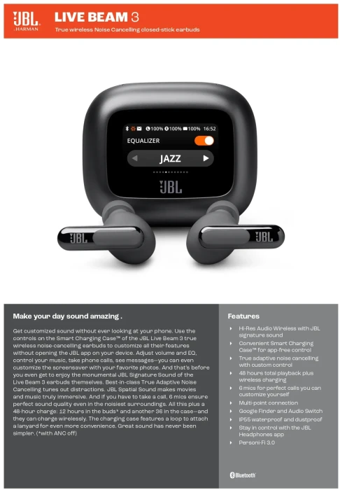 JBL Live Beam 3 Bluetooth - Blue