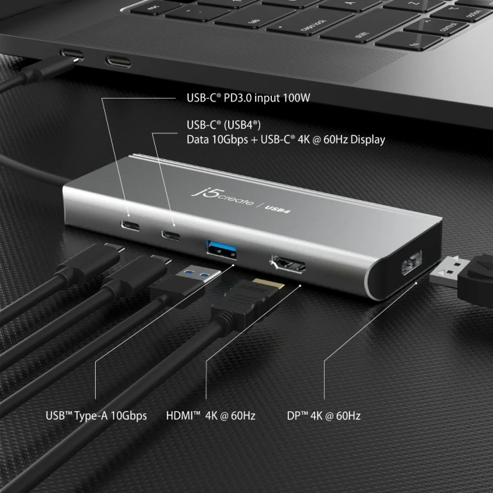 j5create JCD401 USB4 5in1 HUB