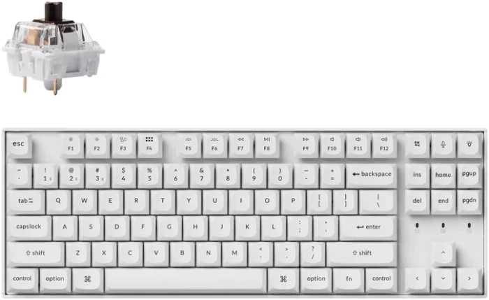 Keychron K8 Pro White QMK/VIA Brown Switch