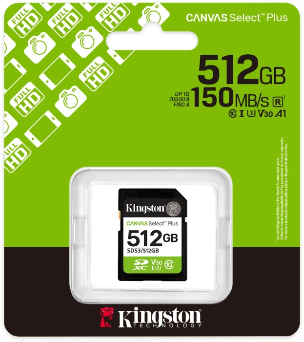 KINGSTON Canvas Select+ SD 512GB