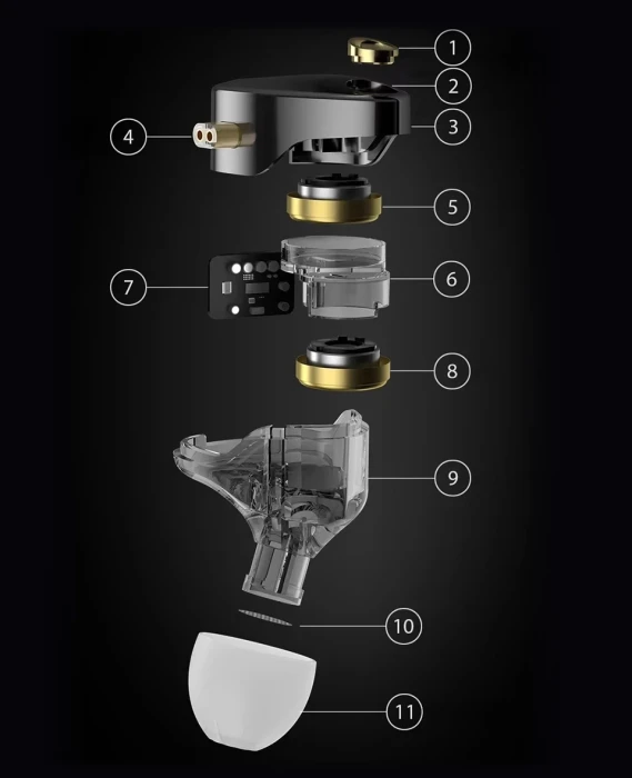 KZ Castor Pro Gray No Mic - Bass Up