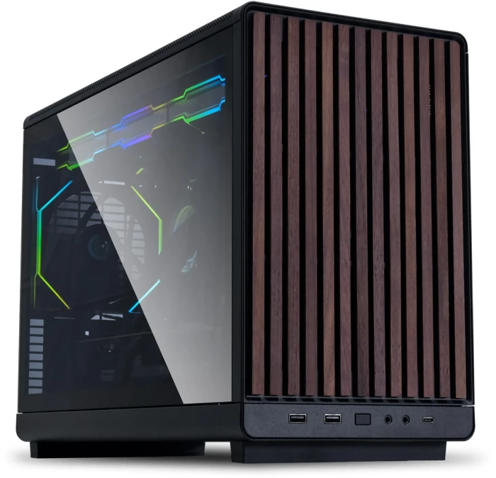 Lian Li A3-mATX DAN Wood TG Black