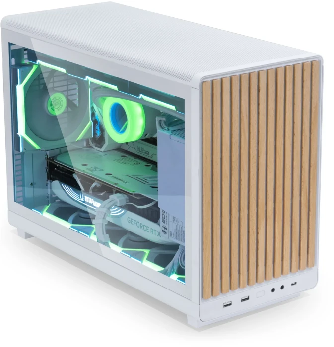 Lian Li A3-mATX DAN Wood TG White
