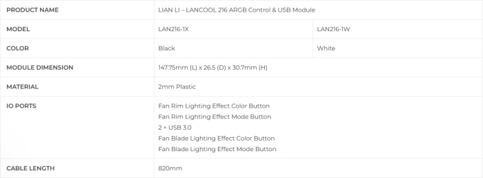 Lian Li LAN216-1X Lancool 216 Black