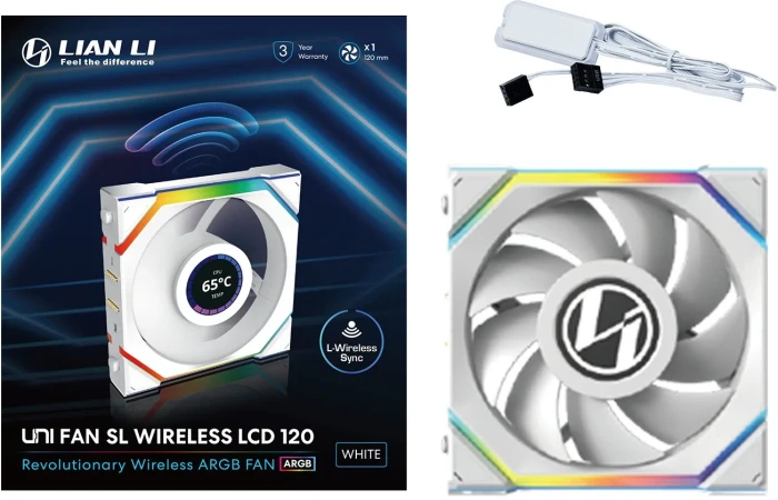 Lian Li UNI FAN SL Wireless LCD White