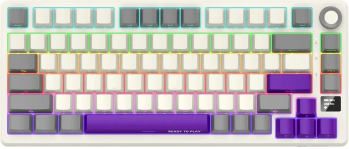 LORGAR KBP7075W Wireless PBT Beige