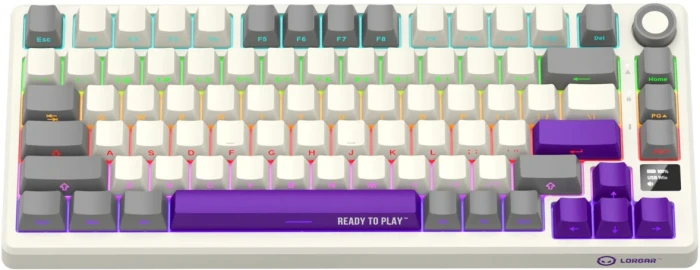 LORGAR KBP7075W Wireless PBT Beige