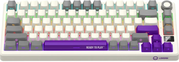 LORGAR KBP7075W Wireless PBT Beige