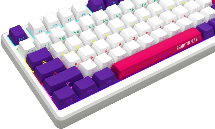 LORGAR KBP7075W Wireless PBT White