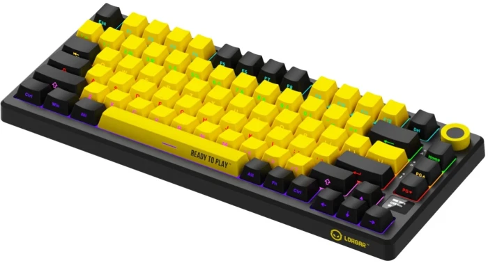 LORGAR KBP7075W Wireless PBT Yellow